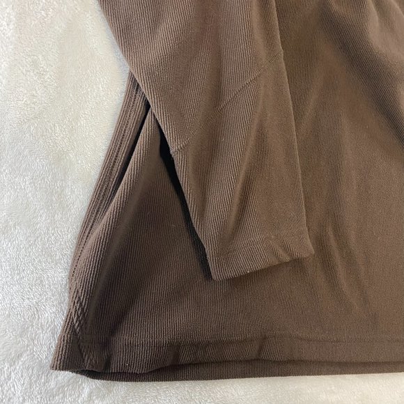Columbia Mens XXL Long Sleeve Quarter Zip Mock Neck Outdoor Sweater Brown 2XL - Picture 6 of 10